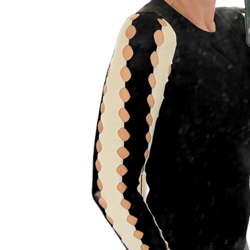 Karen Millen Cutout Sleeve Sweater Top XS - Picture 2 of 5